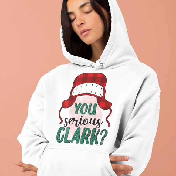 YOU SERIOUS CLARK? UNISEX CUSTOM HOODIE - Picture 5 of 5